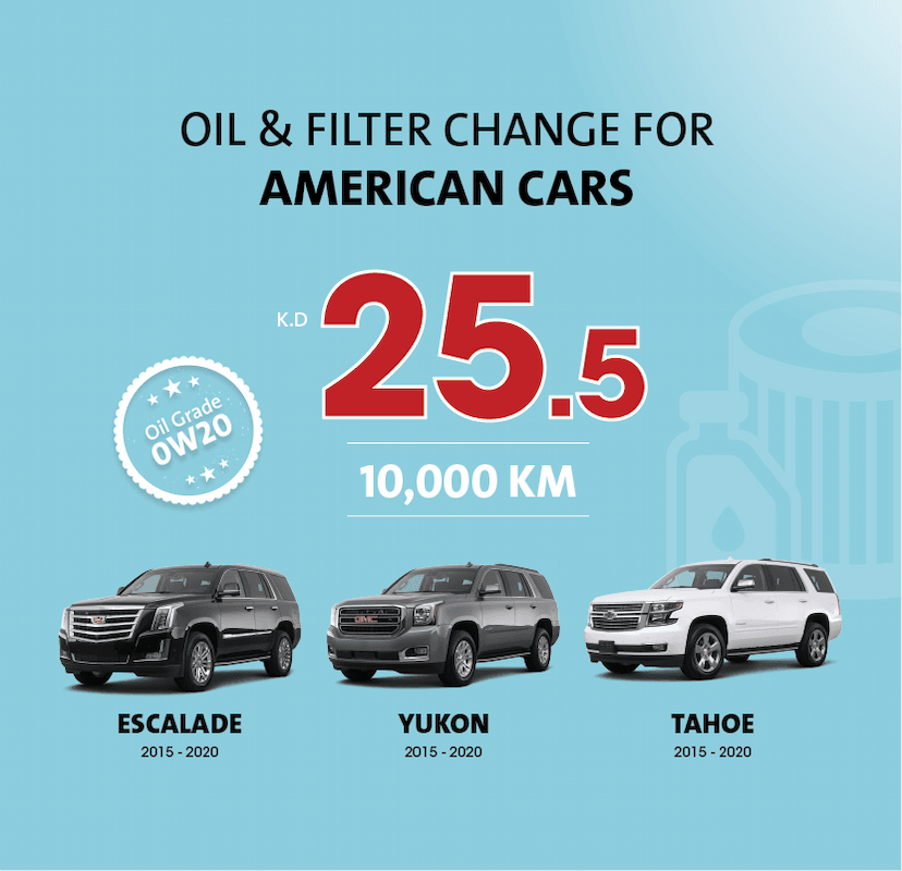 Special Prices for Oil & Filter on American Cars