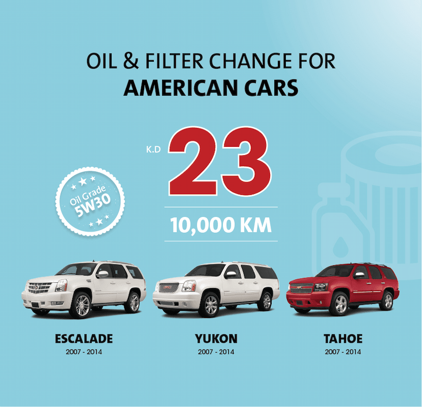 Special Prices for Oil & Filter on American Cars
