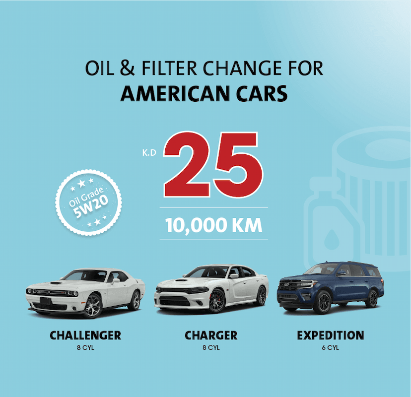 Special Prices for Oil & Filter on American Cars