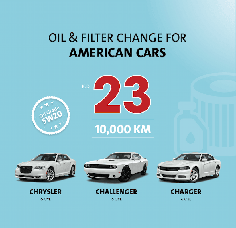 Special Prices for Oil & Filter on American Cars