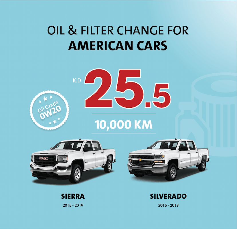 Special Prices for Oil & Filter on American Cars